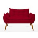 Ver imagem 2 de Sofá Opala Namoradeira para Sala – Balaqui Decor Cor:Vermelha