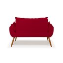 Ver imagem 3 de Sofá Opala Namoradeira para Sala – Balaqui Decor Cor:Vermelha