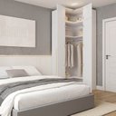 Ver imagem 3 de Guarda-Roupa Planejado de Canto 2 Peças 4 Portas Jade CabeCasa MadeiraOriginals Branco/Fosco