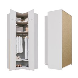 Guarda-roupa Modulado de Canto 2 Peças 4 Portas Jade Cabecasa Madeiramadeira - 18