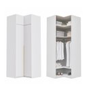Ver imagem 7 de Guarda-Roupa Planejado de Canto 2 Peças 4 Portas Jade CabeCasa MadeiraOriginals Branco/Fosco