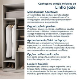 Guarda-roupa Modulado de Canto 2 Peças 4 Portas Jade Cabecasa Madeiramadeira - 16