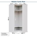 Ver imagem 5 de Guarda-Roupa Planejado de Canto 2 Peças 4 Portas Jade CabeCasa MadeiraOriginals Branco/Fosco