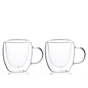 Conjunto 2 Xícaras Café com Parede Dupla com Alça 150ml