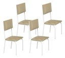 Ver imagem 1 de Kit 4 Cadeiras Ana Corino Creme Tubo Branco