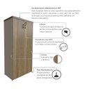 Ver mais imagens de Armário Alto 2 Portas para Escritório Branco/Carvalho Mel