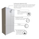 Ver mais imagens de Armário Alto 2 Portas para Escritório Branco/Cinza Cristal