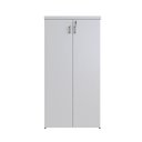 Ver imagem 4 de Armário Alto 2 Portas para Escritório Branco/Cinza Cristal