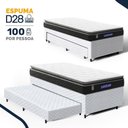 Ver imagem 2 de Cama Box com Colchão Gazin de Espuma D28 Pillow Top Ortoblack + Auxiliar de Espuma Solteiro 88cm