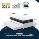 Ver imagem 3 de Cama Box com Colchão Gazin de Espuma D28 Pillow Top Ortoblack + Auxiliar de Espuma Solteiro 88cm