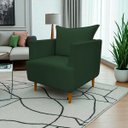 Ver imagem 1 de Poltrona Decorativa para Sala Recepção Escritório Consultório Reforçada Eliza Tecido Suede