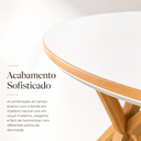 Ver imagem 5 de Mesa de Jantar Estrela Redonda 1,10m Madeira Maciça Madesala Mel Off White