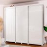 Roupeiro Casal Grande 255 Cm 3 Portas de Correr Branco Colônio Jm Móveis - 1
