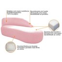 Ver imagem 7 de Kit Divã Luna 185cm Lado Direito e 01 Poltrona Base de Ferro Dourado Suede Cor Rosa Bebê