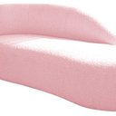 Ver imagem 6 de Kit Divã Luna 185cm Lado Direito e 01 Poltrona Base de Ferro Dourado Suede Cor Rosa Bebê