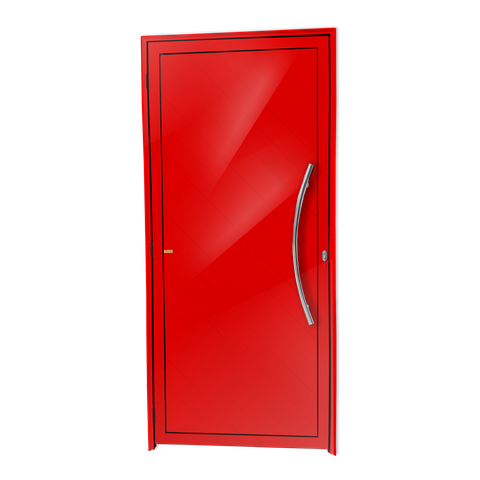 Porta Alumínio Lambril Savana c/Puxador D.Vermelho 90 Brimak