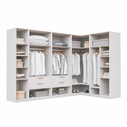 Guarda-roupa Modulado de Canto 5 Peças sem Portas Jade CabeCasa MadeiraMadeira - 6