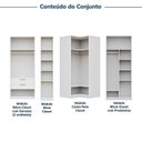 Ver imagem 5 de Guarda-Roupa Planejado de Canto 5 Peças sem Portas Jade CabeCasa MadeiraOriginals Branco/Fosco