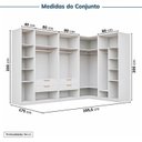 Ver imagem 4 de Guarda-roupa Modulado de Canto 5 Peças sem Portas Jade CabeCasa MadeiraOriginals