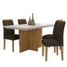 Mesa com 4 Cadeiras Duda 1,36 Cin/off White/marrom - Móveis Arapongas Cinamomo/off White/marrom - 1