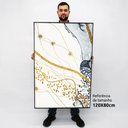 Ver imagem 2 de Quadro Decorativo em Canvas Abstrato Mármore Delicado TaColado Borda Infinita 120 x 80cm