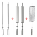 Ver imagem 1 de Kit de Espetos Engrenagem 1 Grelha + 2 Espada + 2 Tridente