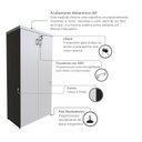 Ver mais imagens de Armário Alto 2 Portas para Escritório Preto/Cinza Cristal