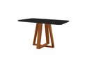 Ver imagem 2 de Conjunto Sala de Jantar Mesa Floripa Madeira Maciça 120x80cm Tampo Retângular Vidro Preto com 4 Cade