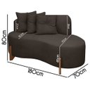Ver imagem 4 de Sofá Orgânico Namoradeira 2 Lugares Feijão Thor 180cm Bouclê:marrom