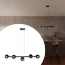 Ver imagem 1 de Pendente Luminaria Lustre de Teto Jabuticaba 5 Globos Vidro Decoração Iluminação Casa Sala Cozinha