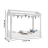 Mini Cama Montessoriana Infantil Casinha Montessoriana MDF sem Colchão P13 Uni Duni Branco - Mpozenato - 5