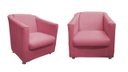 Ver imagem 1 de Kit 2 Poltronas Decorativa Biane Suede Rosa Pés Cromado Ms Decor