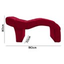Ver imagem 3 de Maca Estética Facial Capitonê Largura 70cm Espuma D26 Veludo Vermelho Sofa Store
