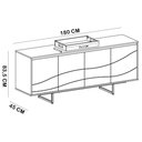 Ver imagem 6 de Aparador Buffet para Sala de Jantar 4 Portas 180cm Pés Industrial Graciosa A05 Menta - Lyam Decor
