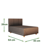 Cama Box Pet Cachorro Porte Menor 60 cm Agata Cor Cinza - Comprar Moveis em Casa - 2