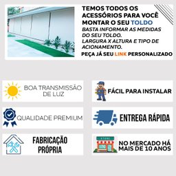 Toldo Cortina Pronto - 2,00m x 2,75m - Preto DF Preto - 3