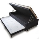 Ver mais imagens de Cama Box Bau Solteiro Com Auxiliar Semi Ortopedica Suede:CAFECOMLEITE