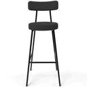 Ver imagem 5 de Kit 06 Banquetas Baixa Bar Cozinha Sala de Jantar Estrutura em Aço Milão L02 Suede Preto - Lyam Deco
