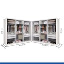 Ver imagem 7 de Closet Casal sem Portas 8 Gavetas Paris Duo Premium Minastex