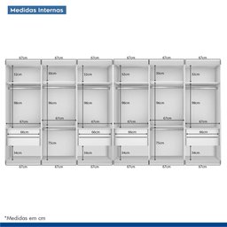 Closet Casal sem Portas 8 Gavetas Paris Duo Premium Minastex - 6