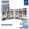 Closet Casal sem Portas 8 Gavetas Paris Duo Premium Minastex - 5