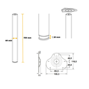 Ver imagem 4 de Pé Para mesa 06 x 75cm Branco Hafele