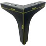 Pé para Móvel Cantoneira Universal 13cm Ferro Preto Kit 4 - 3