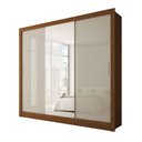 Ver imagem 3 de Guarda-roupa Casal Bologna Plus 3 Portas Cinamomo/off White - Pnr Móveis