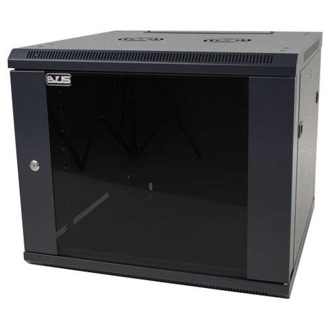 Rack Mini 19" 9u 600 X 600mm Parede Preto Evus