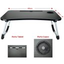 Ver imagem 3 de Mesa para Notebook Portátil Dobrável Cama Porta Tablet:Preto