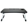 Mesa para Notebook Portátil Dobrável Cama Porta Tablet:Preto - 1
