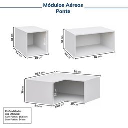Guarda-roupa Modulado de Canto 10 Peças 9 Portas Jade Cabecasa Madeiramadeira - 15