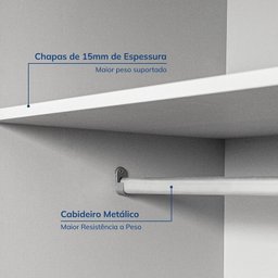 Guarda-roupa Modulado de Canto 10 Peças 9 Portas Jade Cabecasa Madeiramadeira - 8