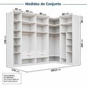 Ver imagem 4 de Guarda-Roupa Planejado de Canto 10 Peças 9 Portas Jade CabeCasa MadeiraOriginals Branco/Fosco